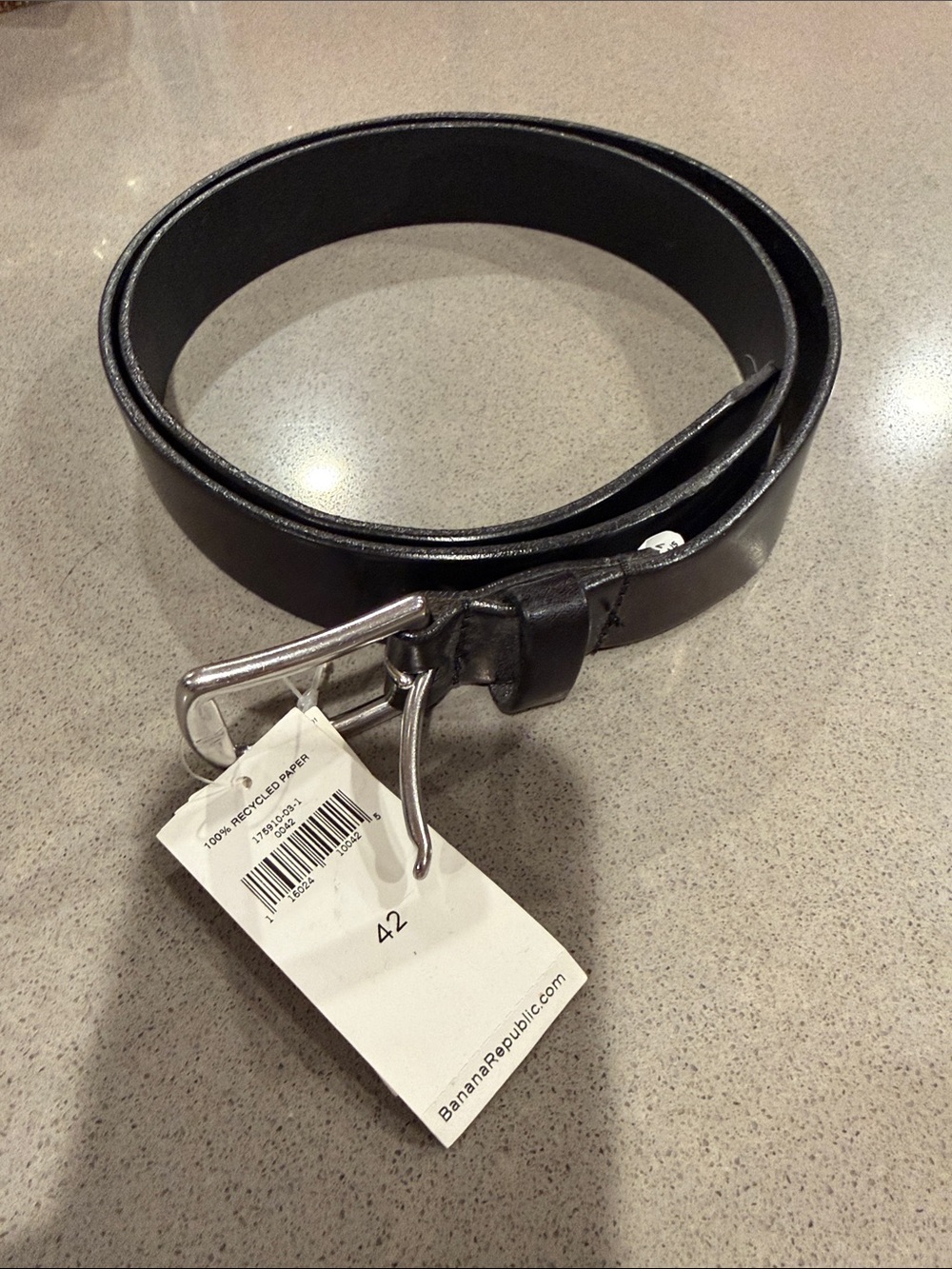 NWT Banana Republic Men’s Black Leather Belt